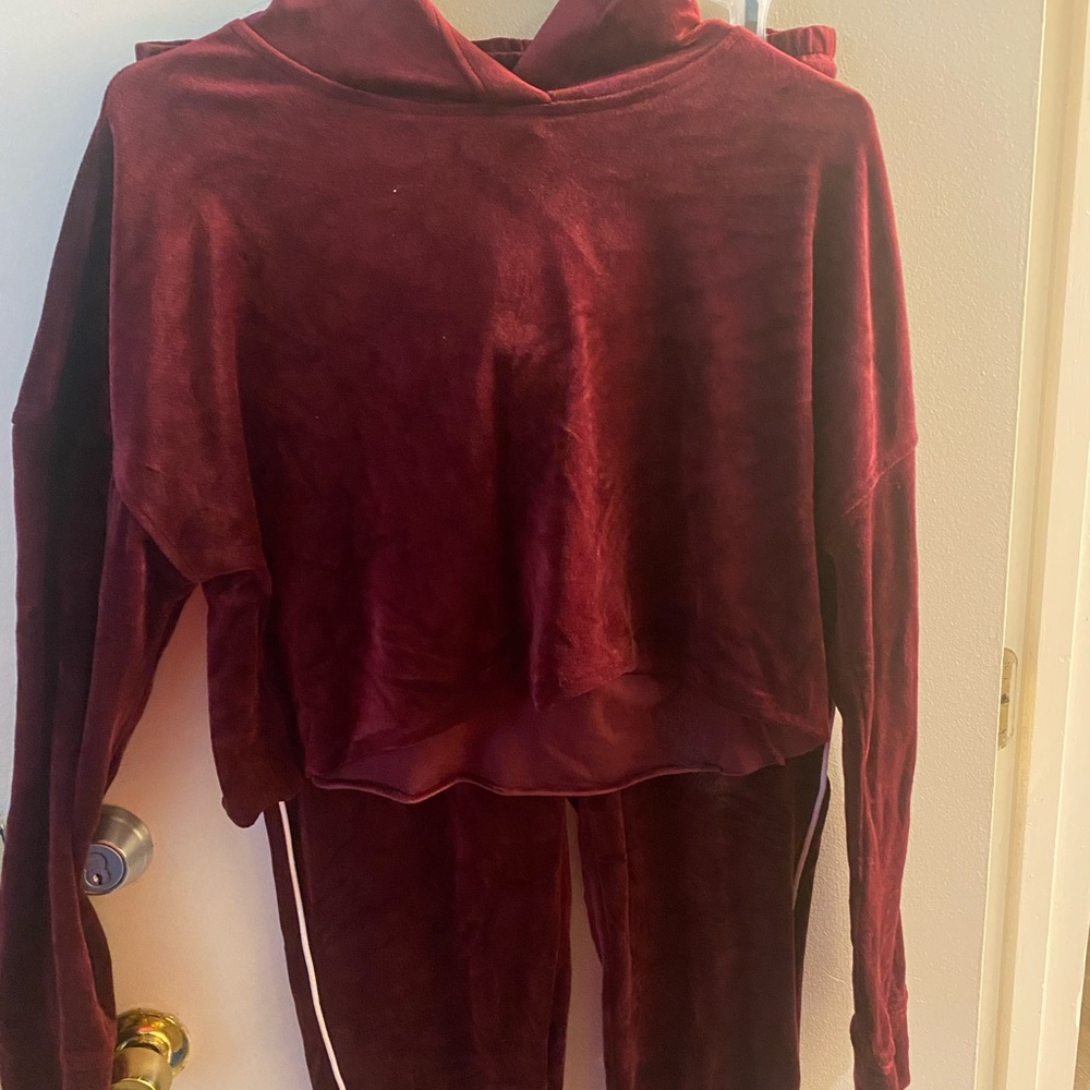 Burgundy Two Piece Set
